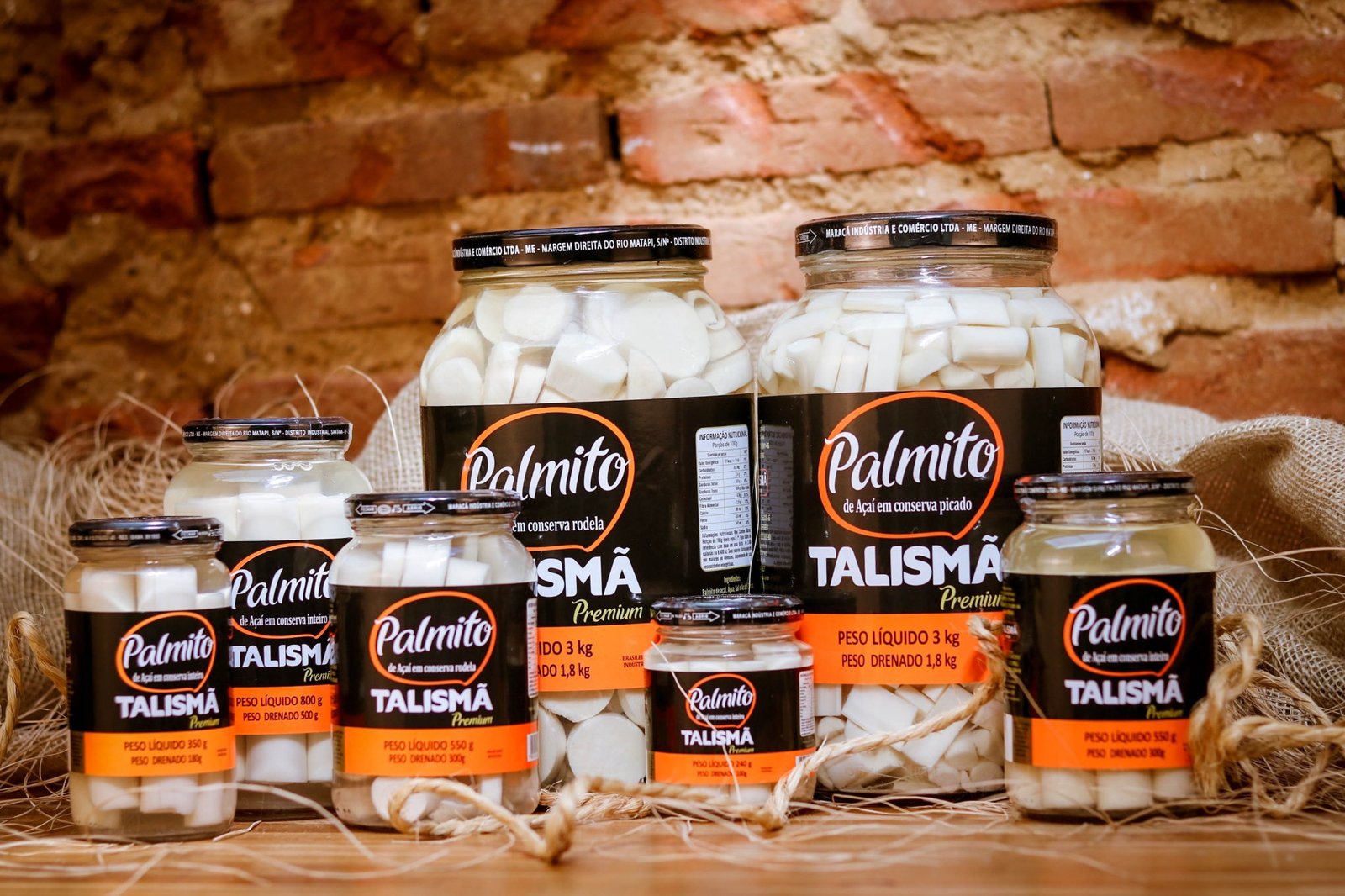 Linha de palmitos TALISMÃ Premium Alimentos